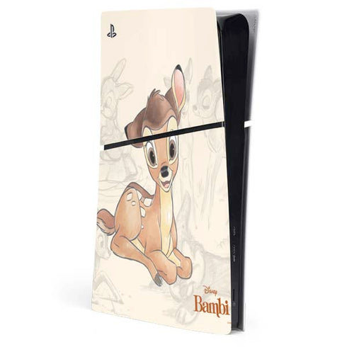 Disney Bambi Sketched Portrait PS5 Slim Digital Edition Console Skin