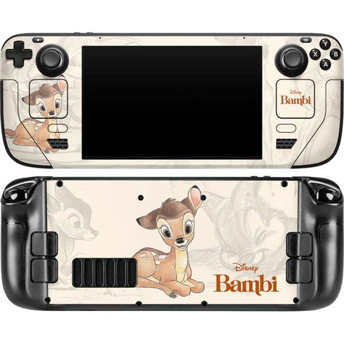Disney Bambi Sketched Portrait Steam Deck Handheld Gaming Computer OLED Skin