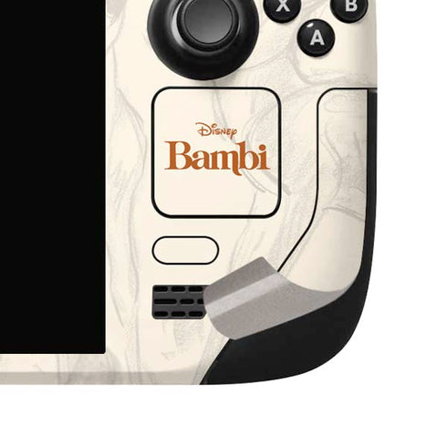 Disney Bambi Sketched Portrait Steam Deck Handheld Gaming Computer OLED Skin