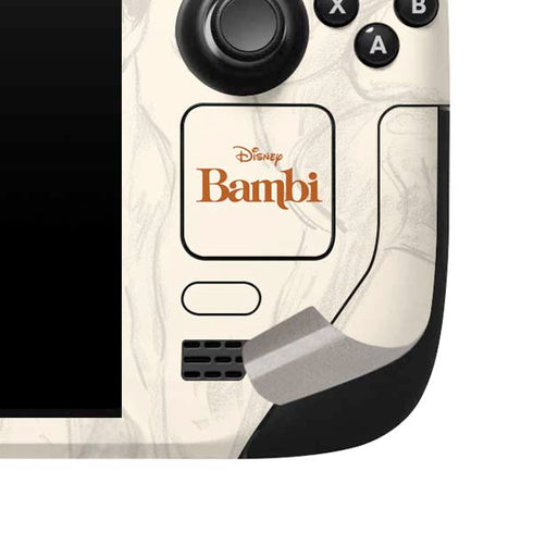 Disney Bambi Sketched Portrait Steam Deck Handheld Gaming Computer Skin