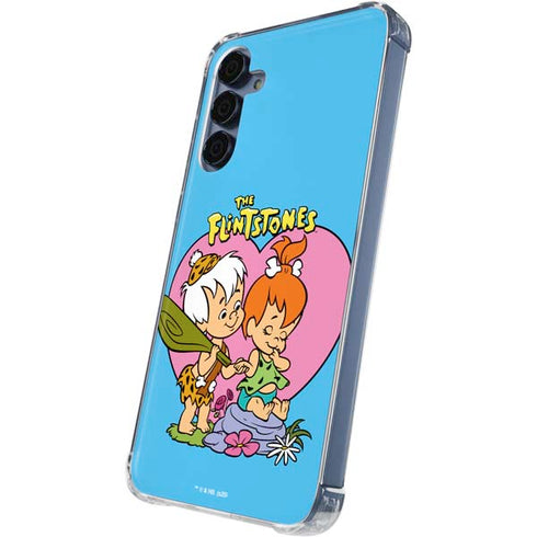 The Flinstones Bamm-Bamm and Pebbles Galaxy A55 5G Clear Case