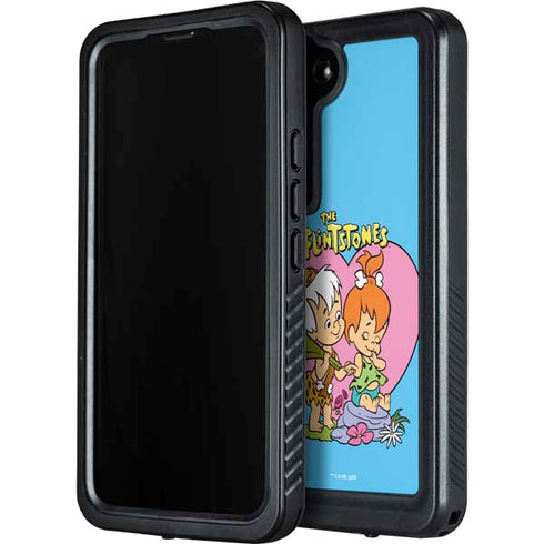 The Flinstones Bamm-Bamm and Pebbles Galaxy S24 Plus Waterproof Case