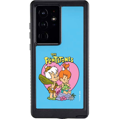 The Flinstones Bamm-Bamm and Pebbles Galaxy S24 Ultra Waterproof Case