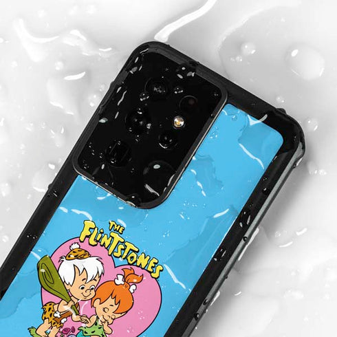 The Flinstones Bamm-Bamm and Pebbles Galaxy S24 Ultra Waterproof Case