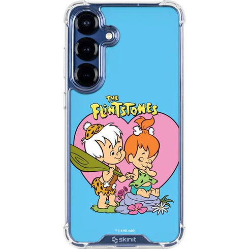 The Flinstones Bamm-Bamm and Pebbles Galaxy S25 Clear Case