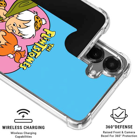 The Flinstones Bamm-Bamm and Pebbles Galaxy S26 Clear Case