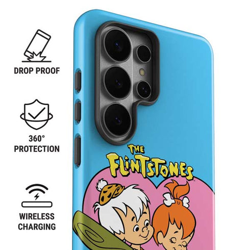 The Flinstones Bamm-Bamm and Pebbles Galaxy S26 Ultra Impact Case