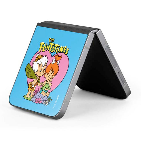 The Flinstones Bamm-Bamm and Pebbles Galaxy Z Flip6 Skin