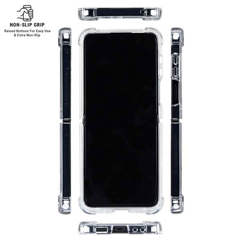 The Flinstones Bamm-Bamm and Pebbles Galaxy Z Flip6 Clear Case