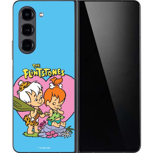 The Flinstones Bamm-Bamm and Pebbles Galaxy Z Fold5 5G Skin