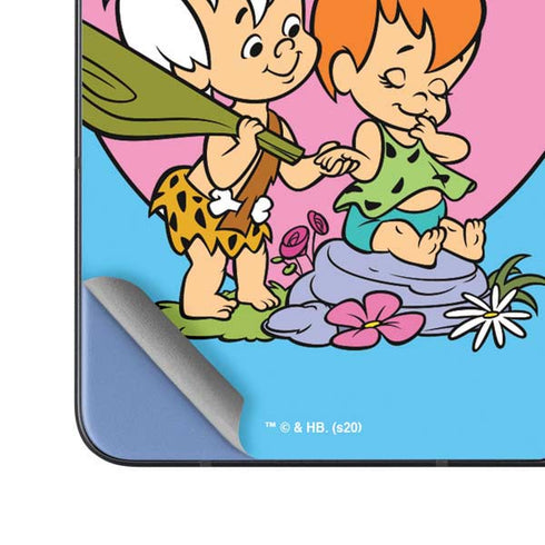 The Flinstones Bamm-Bamm and Pebbles Galaxy Z Fold5 5G Skin