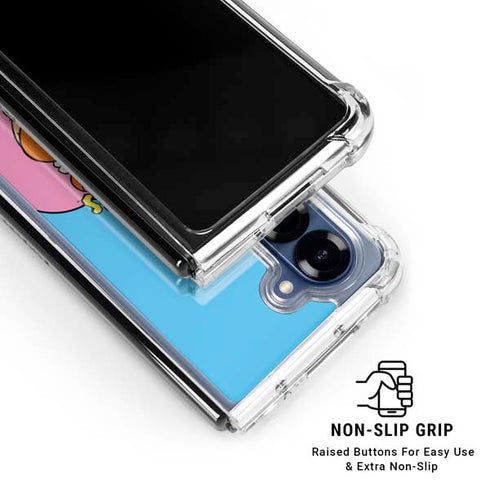 The Flinstones Bamm-Bamm and Pebbles Galaxy Z Fold6 Clear Case