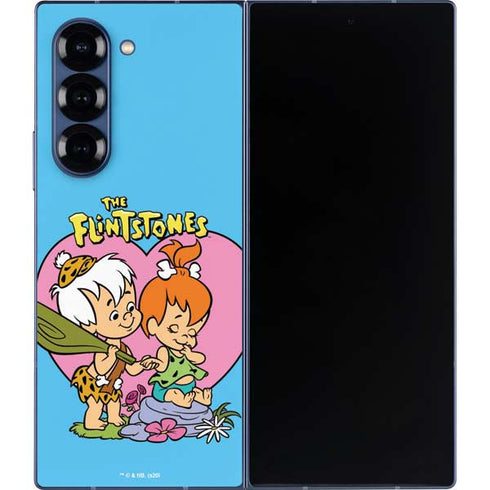 The Flinstones Bamm-Bamm and Pebbles Galaxy Z Fold6 Skin