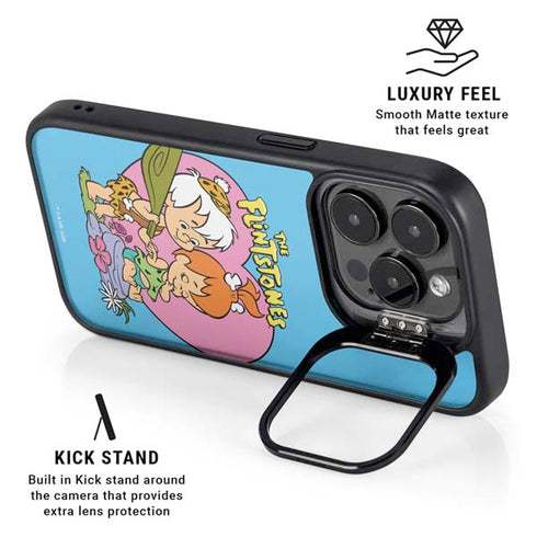 The Flinstones Bamm-Bamm and Pebbles iPhone 13 Pro Kickstand Case