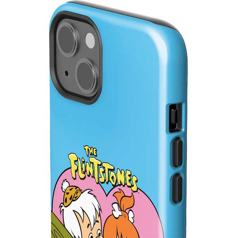 The Flinstones Bamm-Bamm and Pebbles iPhone 15 Impact Case