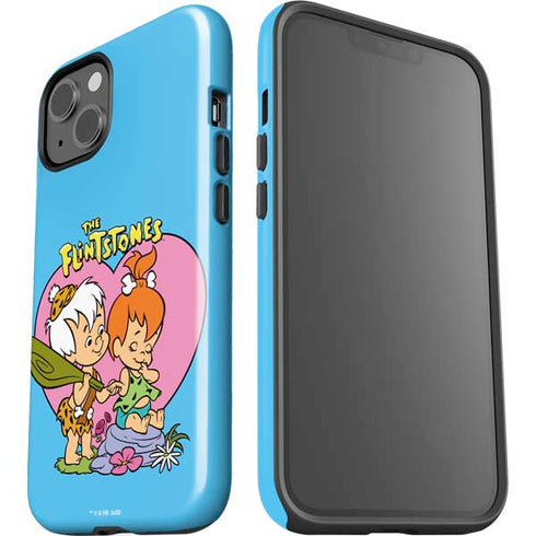 The Flinstones Bamm-Bamm and Pebbles iPhone 15 Impact Case
