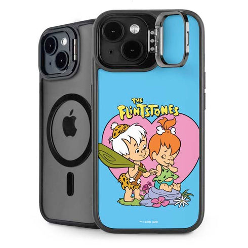 The Flinstones Bamm-Bamm and Pebbles iPhone 15 Plus Kickstand Case