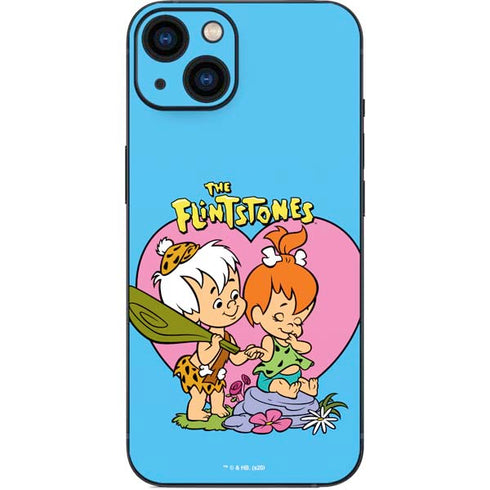 The Flinstones Bamm-Bamm and Pebbles iPhone 15 Skin