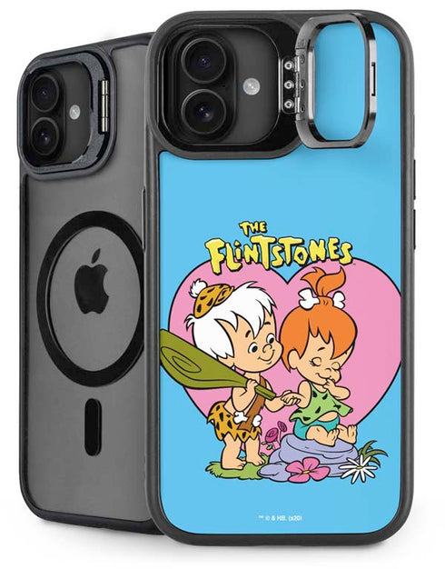 The Flinstones Bamm-Bamm and Pebbles iPhone 16 Kickstand Case