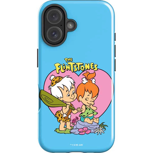 The Flinstones Bamm-Bamm and Pebbles iPhone 16 Plus Impact Case