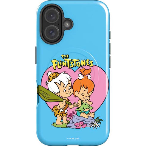 The Flinstones Bamm-Bamm and Pebbles iPhone 16 Plus Magsafe Impact Case