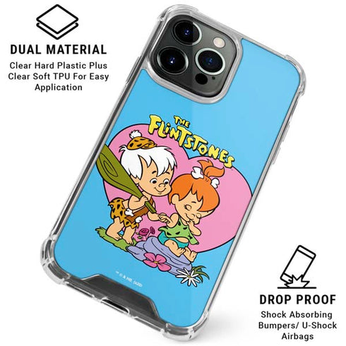 The Flinstones Bamm-Bamm and Pebbles iPhone 16 Pro Max Clear Case
