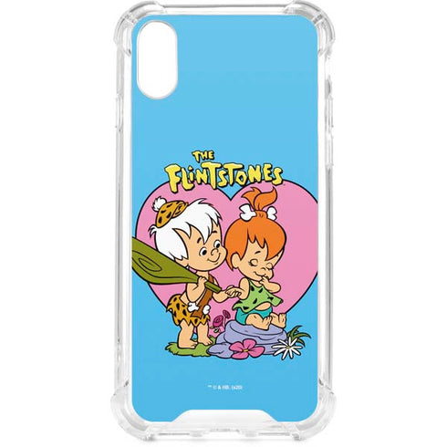 The Flinstones Bamm-Bamm and Pebbles iPhone XS Clear Case