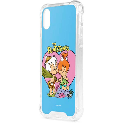 The Flinstones Bamm-Bamm and Pebbles iPhone XS Clear Case