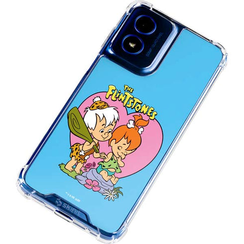 The Flinstones Bamm-Bamm and Pebbles Moto G Play 4G (2024) Clear Case