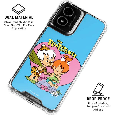 The Flinstones Bamm-Bamm and Pebbles Moto G Power 5G (2024) Clear Case