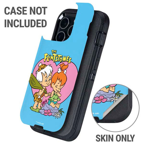 The Flinstones Bamm-Bamm and Pebbles Otterbox Defender iPhone Skin