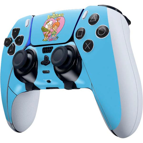The Flinstones Bamm-Bamm and Pebbles PS5 DualSense Edge Pro Controller Skin