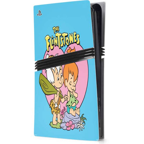 The Flinstones Bamm-Bamm and Pebbles PS5 Pro Console Skin