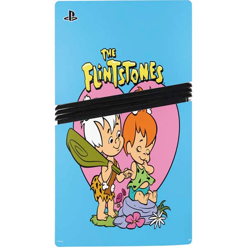 The Flinstones Bamm-Bamm and Pebbles PS5 Pro Console Skin