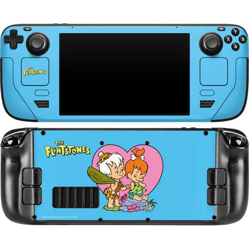 The Flinstones Bamm-Bamm and Pebbles Steam Deck Handheld Gaming Computer OLED Skin