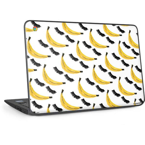 Bouffants and Broken Hearts Banana Lash HP Chromebook Skin