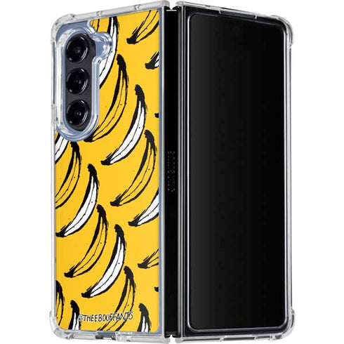 Bouffants and Broken Hearts Bananas Galaxy Z Fold5 5G Clear Case