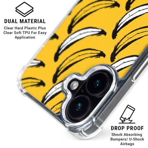 Bouffants and Broken Hearts Bananas iPhone 16 Plus Clear Case