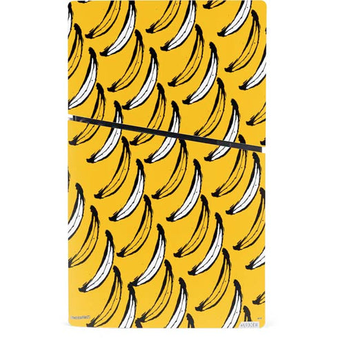Bouffants and Broken Hearts Bananas PS5 Slim Digital Edition Console Skin