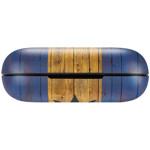 Barbados Flag Dark Wood Amazon Echo Buds Skin