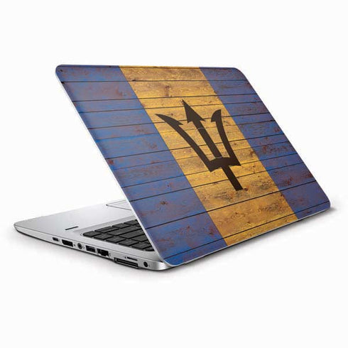 Barbados Flag Dark Wood HP Elitebook Skin
