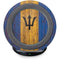 Barbados Flag Dark Wood Fast Charge Wireless Charging Stand Skin