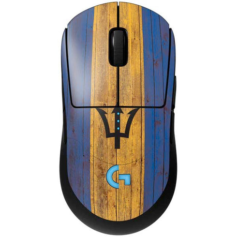 Barbados Flag Dark Wood G Pro Wireless Gaming Mouse Skin