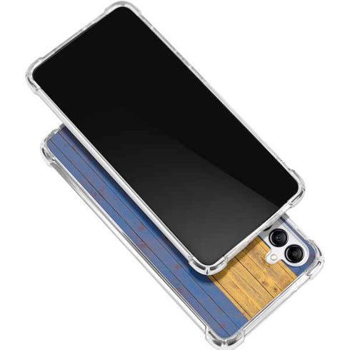 Barbados Flag Dark Wood Gabb Phone 4 Clear Case