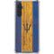 Barbados Flag Dark Wood Galaxy A17 Clear Case