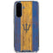 Barbados Flag Dark Wood Galaxy A36 5G Clear Case