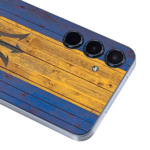 Barbados Flag Dark Wood Galaxy A36 5G Skin