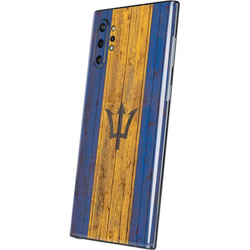 Barbados Flag Dark Wood Galaxy Note 10 Plus Skin