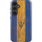 Barbados Flag Dark Wood Galaxy S25 Impact Case