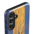 Barbados Flag Dark Wood Galaxy S25 Impact Case